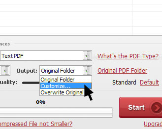 select output path